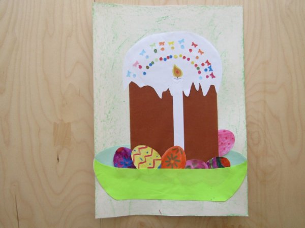 Аппликация Пасхальный кулич