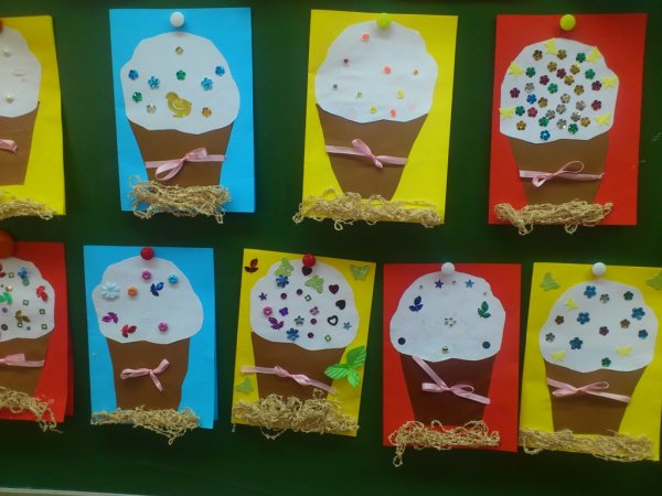 Аппликация Пасхальный кулич