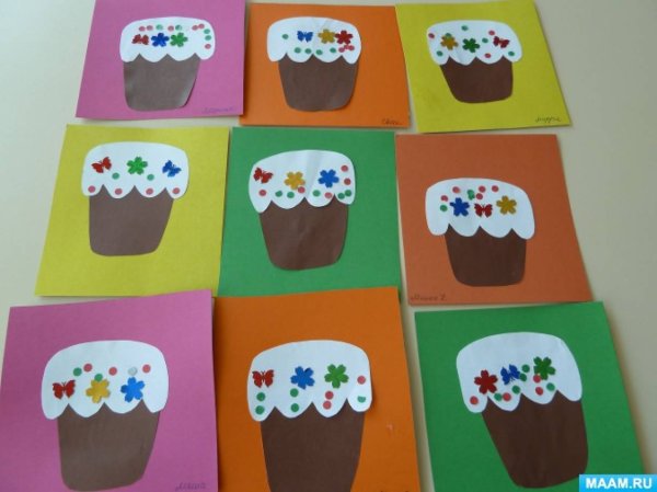 Аппликация Пасхальный кулич