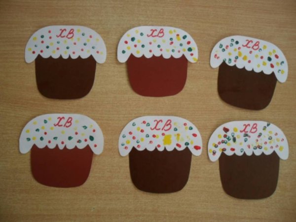 Аппликация Пасхальный кулич