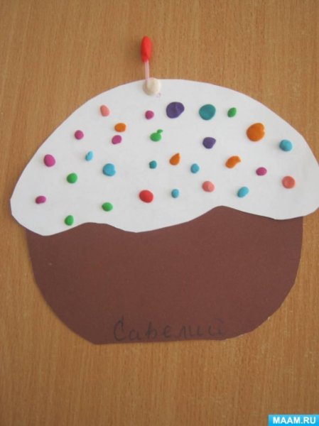 Поделка Пасхальный кулич из бумаги