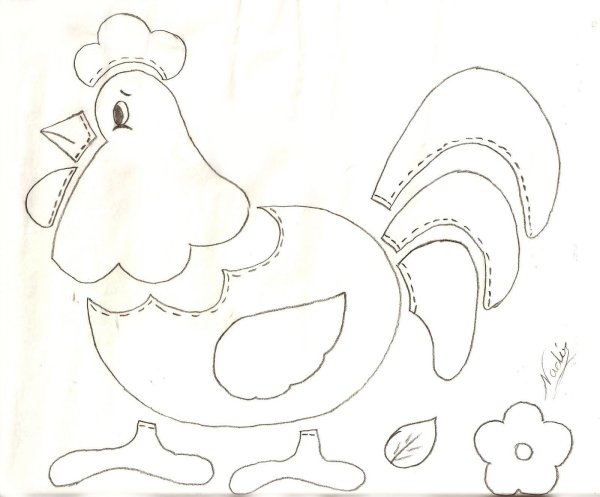 Аппликация петушок