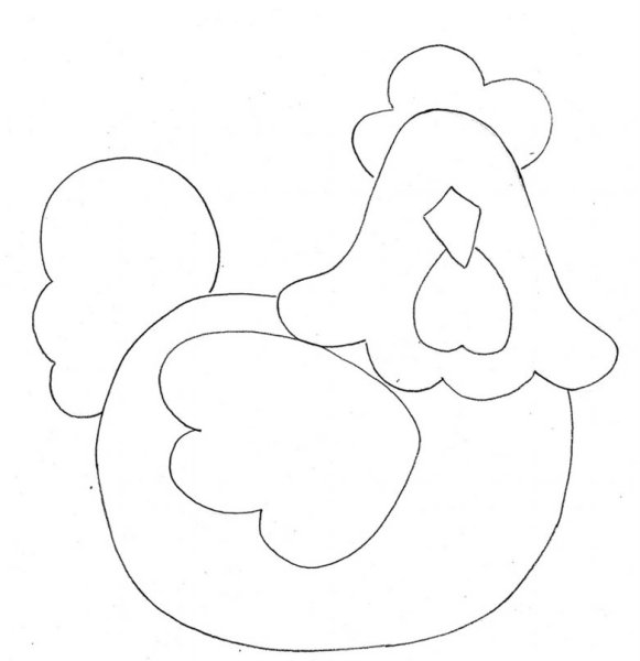 Аппликация курица