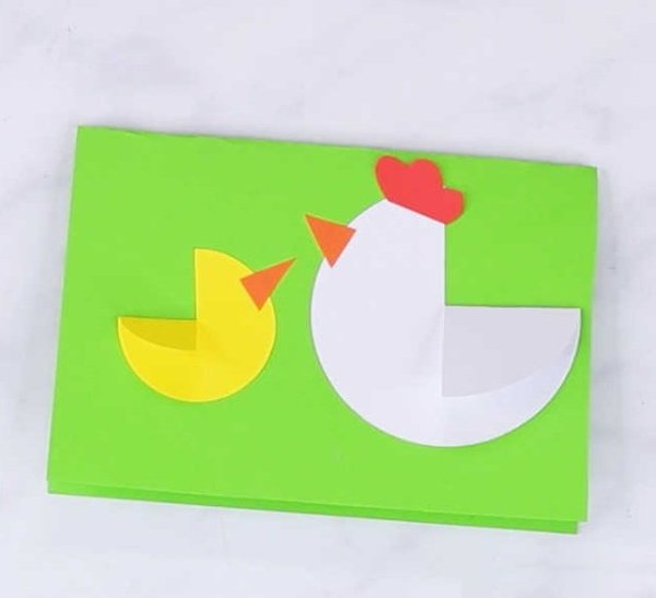 Цыпленок из бумаги аппликация