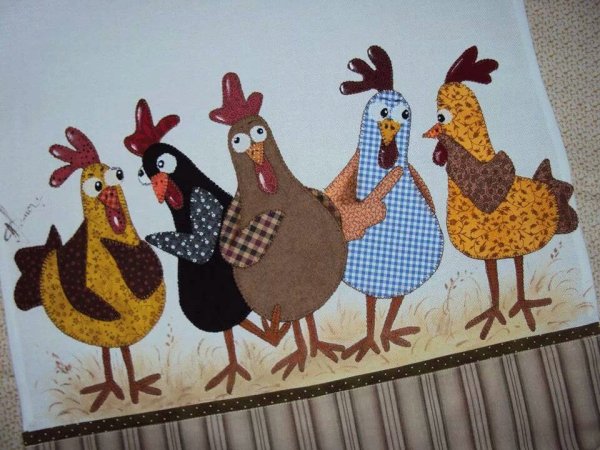 Забавные аппликации из ткани