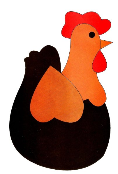Трафарет курочки для аппликации