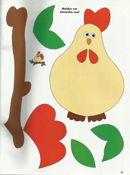 Шаблон курочки для аппликации