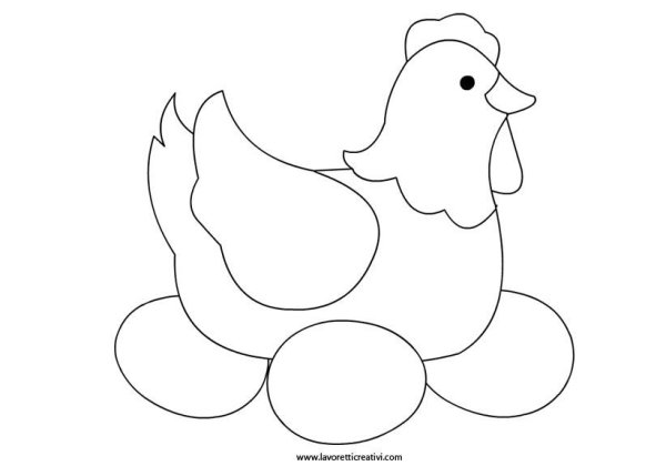 Аппликация курица