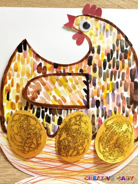 Аппликация курица