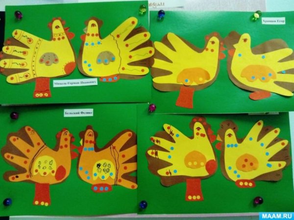 Аппликация петушок средняя группа