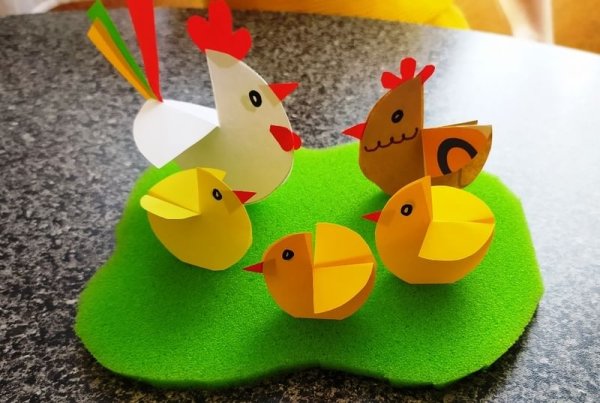 Поделка Курочка из бумаги