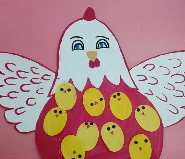 Аппликация курица