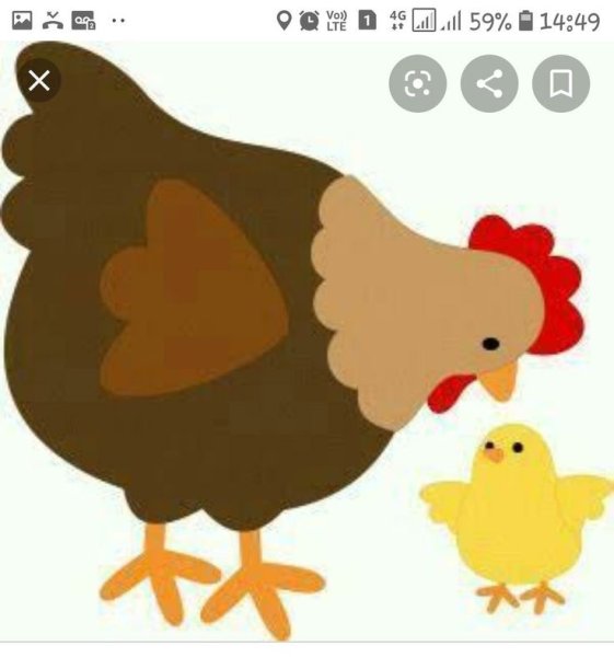 Аппликация для детей курица