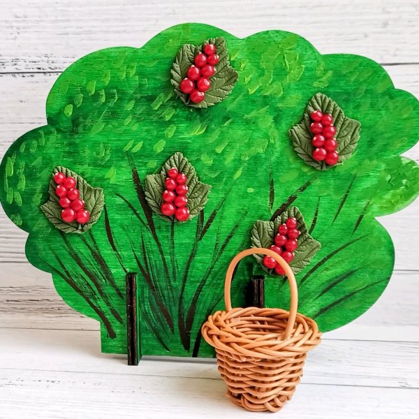 Кустарник из пластилина