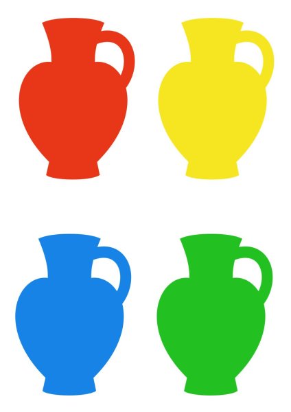 Предметы разных цветов