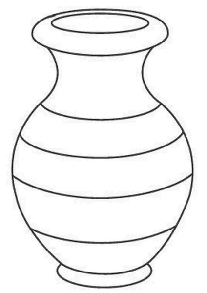 Ваза раскраска
