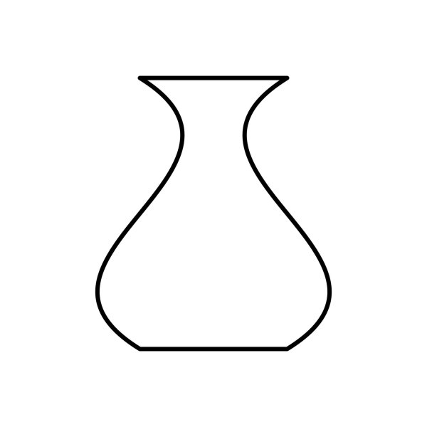 Контур вазы для цветов