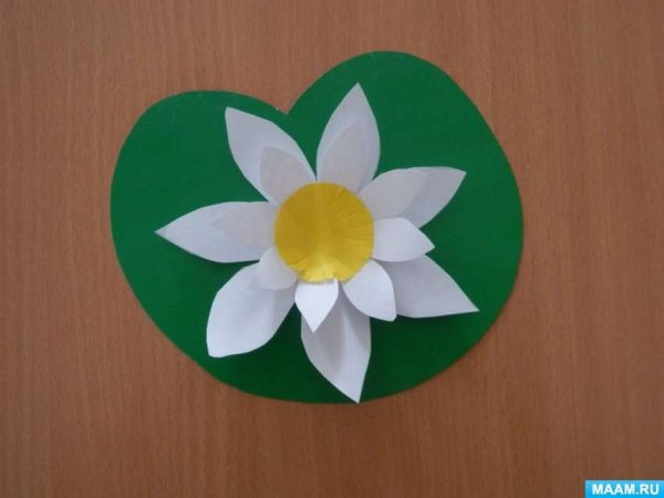 Кувшинка из бумаги для детей