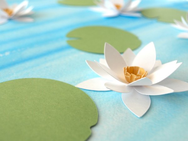 Кувшинка аппликация объемная