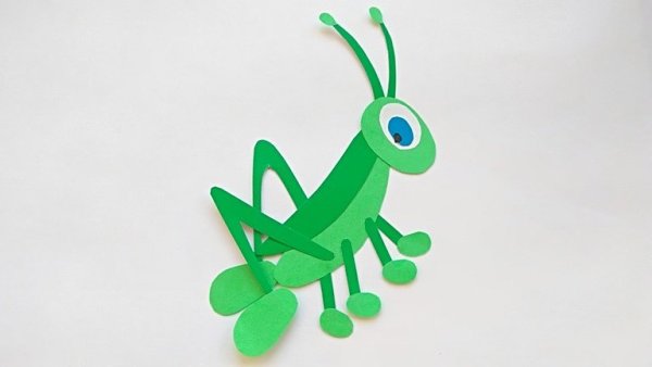 Аппликация кузнечик