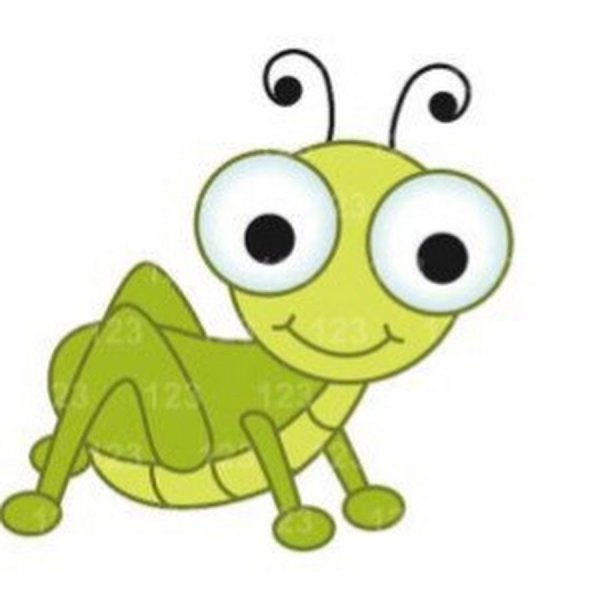 Мордочка кузнечика для аппликации