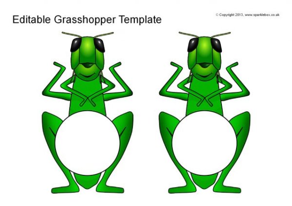 Аппликация кузнечик