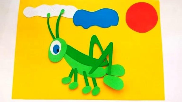 Поделка кузнечик для детей