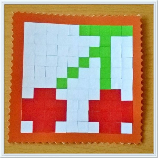 Бумажная мозаика квадратная
