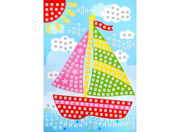 Кораблик мозаика для детей