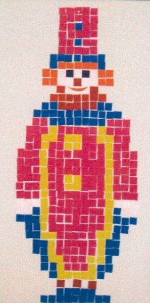 Мозаика из бумажных квадратиков