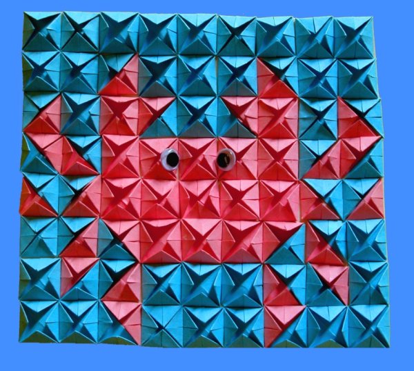 Мозаика из бумажных квадратиков