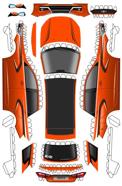 Развёртки Лада Веста кросс