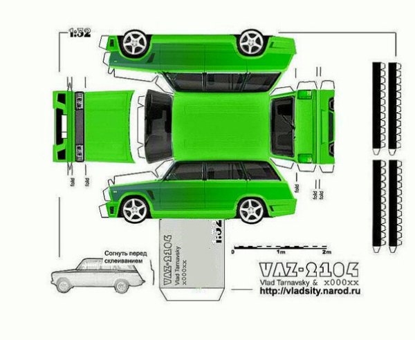 Развертка ВАЗ 2107