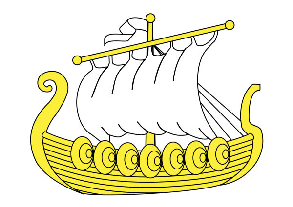 Корабль викингов Драккар рисунок
