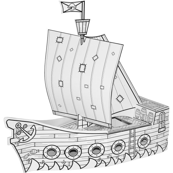 Пиратский корабль из бумаги