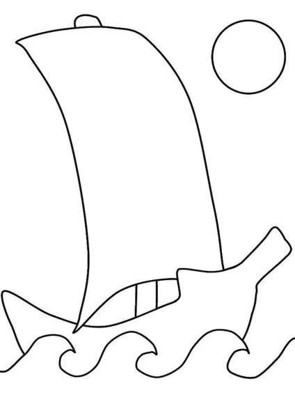 Трафарет "кораблик"