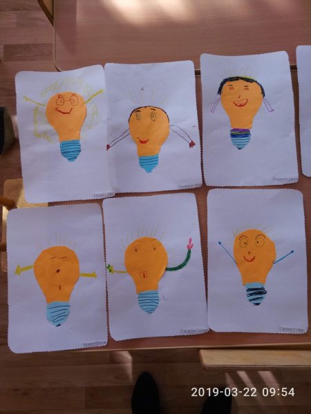 Аппликация лампочка в детском саду