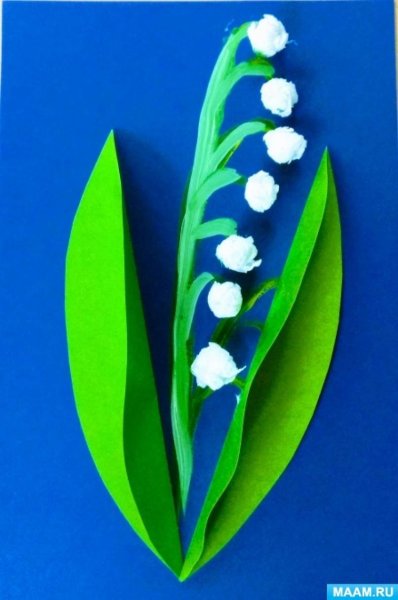 Ландыши из цветной бумаги