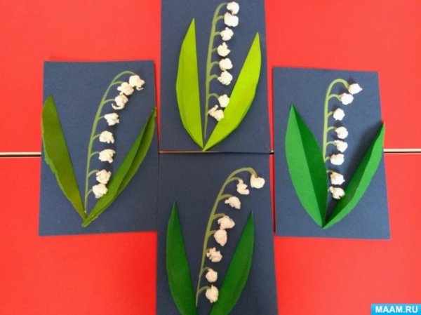 Аппликация весенние цветы