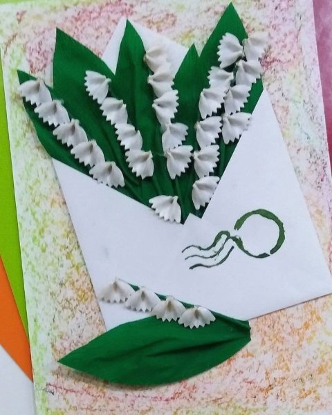 Аппликация Ландыши