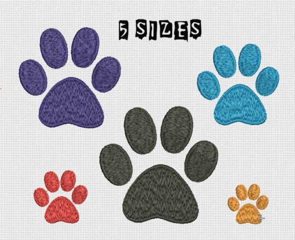 Вышивка кошачий след