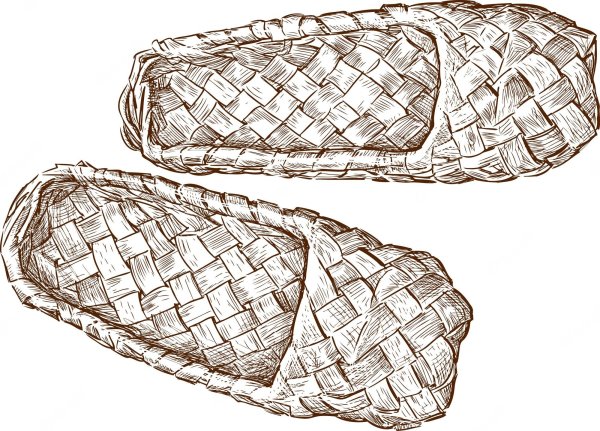 Лапти вид сбоку