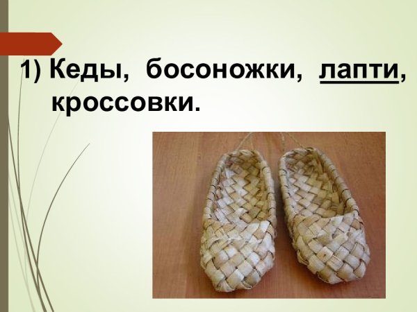 Лапти кроссовки