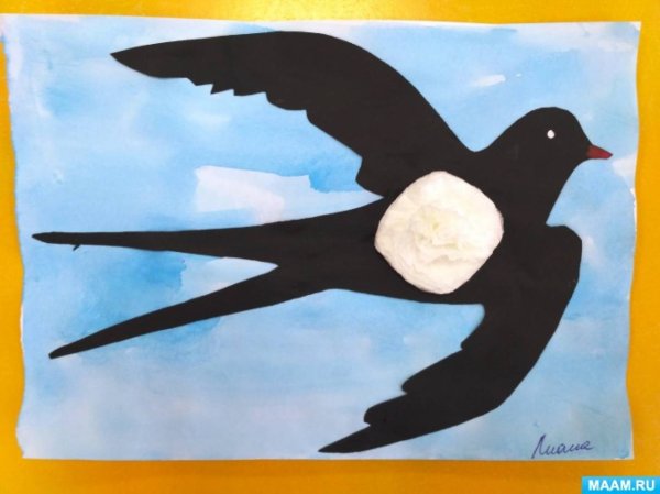 Аппликация Ласточка