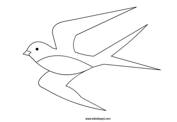 Ласточка раскраска для детей