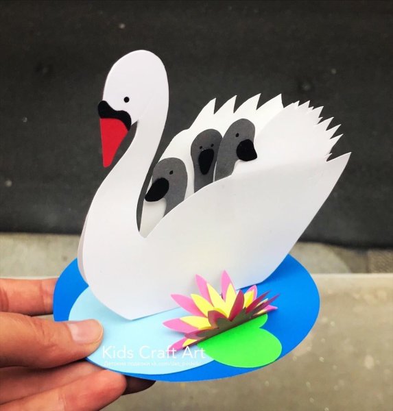 Объемная аппликация лебедь