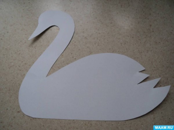 Поделка лебедь из бумаги для детей