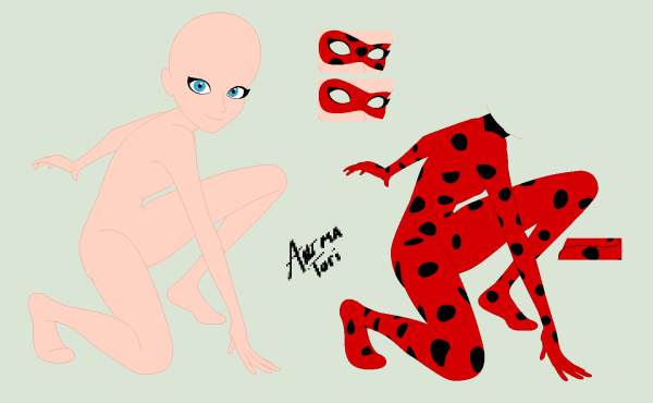 Леди баг с одеждой раскраска