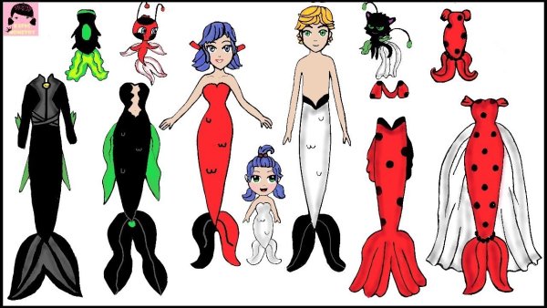 Бумажные куклы леди баг