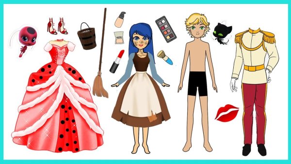 Одежда для леди баг из бумаги